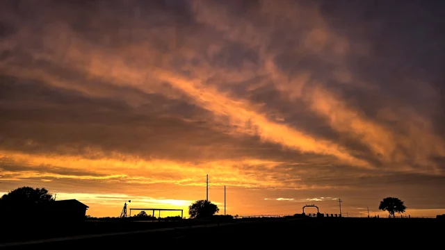 West cam, the whole sky went orange